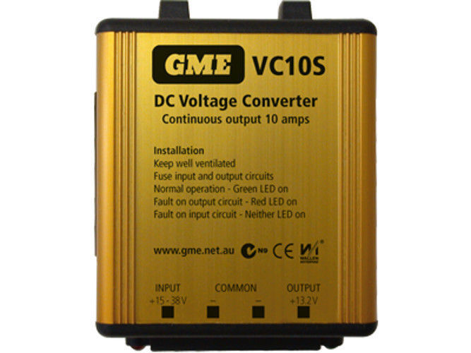 GME VC10S 24V DC to 13.8V DC Voltage Reducer 10 Amp Switch Mode Voltage Converter